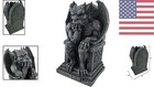 Medieval Gargoyle Thinker Statue     Handcrafted Resin Architectural Decor