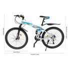 26  Mountain Bike Folding 21-speed Men Women Bikes Dual Disc Brake Mtb Bicycle