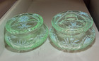 Atq American Brilliant Dresser Jar   Hair Receiver With Lids Sinclaire
