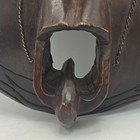 Ghana Ashanti Mask Open Mouth Wood Tin Wall Art Decor