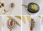 Women s Victorian Filigree Etching Floral Antiqued Gold Long Handle Hat Pins