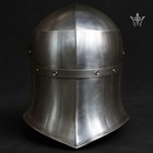 Hand Forged Steel Crusader Helmet Medieval Knight Helmet Templar Armor Great Hel