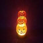 Lighted Stacked Glitter Jack O  Lanterns Halloween Snow Globe- Nwob