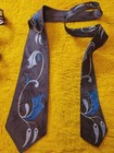 1940s 1950s   Bold Vintage   Bonaire   Mens Tie   Purple Gray Blue   48 