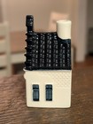 Klm  73 Bols Blue Porcelain Delft House Empty Bottle Holland House Collectible