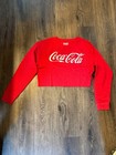 Forever 21 X Coca-cola Long Sleeve Crop Top Red White Logo Nwt Sizes S M L