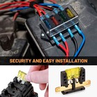 6 Way Fuse Block Panel Box W  Blade Fuse For Marine Boat Auto Car Truck Trailer