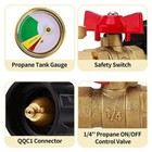 1-4 Propane Refill Adapter With Valve And Gauge Fill 1lb Bottle From 5-40lb Tank