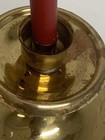 Vintage Large Brass Base Plated Hurricane Candle Holder 9    X 6   