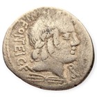 Mn  Fonteius C f  Roman Republic Denarius Silver Cupid Riding Goat Coin 14u
