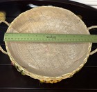 Vintage Set Of 3 Round Nesting Seagrass   Raffia Serving Baskets