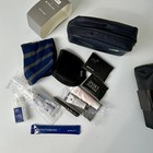 Lot Of 2 Tumi Delta First Class Amenity Kits Navy Black Vintage Unused Travel