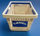 Vintage 1992 Collectible Camel Cigarette Retro Shopping Blue Tan Basket