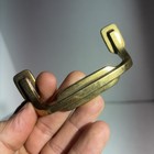 Vintage Art Deco Mid Century Modern Style Single Brass Drawer Pull Handle