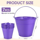 Obtanim 7 Purple Metal Buckets With Handle Galvanized Ice Pails For Plants