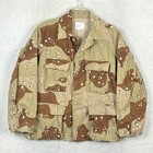 Vtg 90s Us Military Bdu Coat Mens M Short Desert Storm Camo Chocolate Chip Army
