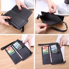 Womens Leather Clutch Wallets Handbag Card Holders Long Purse Phone Bag Case Zip