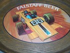 Vintage Falstaff Beer Sign Faux Wood Tray Indy 500 Plastic Wall Hanger Rare
