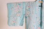 Japanese Vintage Cotton Yukata Kimono Robe Light Blue Cherry Blossom Sakura 63 3