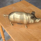 Brass Pig Figurine Collectible - Pig Animal Class Brass Figurine