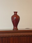 Vintage Chinese Porcelain Red Glaze Vase Meiping