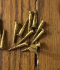   4 X 3 4    Wood Screws Antique Slotted Flat Head Brass Usa 20 Pk Free Shipping