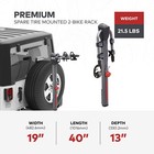 Yakima Vehicle Rear Spare Tire Mounted 2 Bike Bicycle Rack  Gray black open Box 