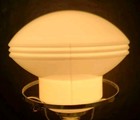 Vintage Art Deco Rings Milk Glass Ceiling Pendant Fixture Lamp Shade