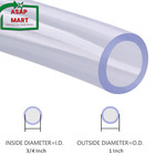 Dernord Pvc Tubing 3 4 id X 1 od Flexible Clear Vinyl Hose 5 Feet For Food Grade