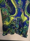 Vintage 60s Sun Fashions Of Hawaii Usa Psychedelic Print Ruffles Long Maxi Dress