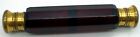 Antique Late 1800   s Victorian Ruby Red Glass Double Ended Laydown Perfume Bottle
