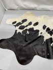 Real Cowhid Small Rug Black   White Spotted- Approx 30 X 21in