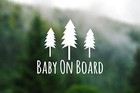 Bks-baby On Board Sign vinyl Decal  Car Window Baby Gift  White 
