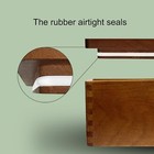 Airtight Stash Box With Tray - Rubber Seals - Large Wooden Box With 