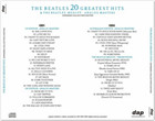 The Beatles   20 Greatest Hits   The Beatles Medley  Analog Masters  2cd  New