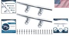 Boat Cleat 12 Inch Stainless Steel Open Base Marine Dock Yacht Nautical Decor