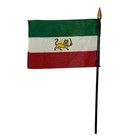 Vintage 1970s Iran 4x6  Desk Flag  made In Usa 