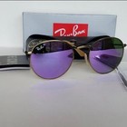 Ray-ban Rb3447 Round Metal Lilac Sunglasses