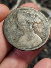 1862 Queen Victoria Great Britain Penny Antique World Coin 