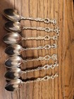 Antique Silver Demitasse Spoons Set Of Seven Stamped Italy