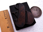 Antique Letterpress Wood Type Ampersand  Nice Old Symbol 