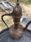 Vintage Middle Eastern Coffee tea Pot Turkish Stamped Brass
