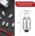 10 Pieces E10 Led Bulbs 3 Volt Miniature Flashlight Bulbs E10 Replacement Bulbs