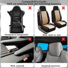 Fabbay 21pcs Car Seat Covers Full Set Floor Mats Steering Wheel Cover Armrest Bl