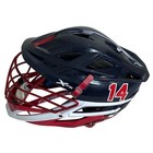 Cascade Xrs Pro Lacrosse Helmet Matte Black Adult Red Chrome One-size Chin Strap