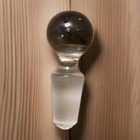 Antique Victorian Cut Glass Scent Bottle 4  With Frosted Top   Perfume