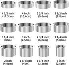 12-piece Stainless Steel Round Biscuit Cutter Set - 1 2 3 4 5 Inch Molds