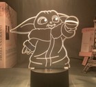 3d Star Wars Desk Table Led Night Light Lamp Color Changing Child Baby Yoda Gift