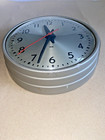 Mcm Ibm Synchronized 11  Metal Wall Clock Works     Postal Station School Vgc