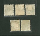 1870s Denmark Scott  27  30  31  33  34 Used Lot Of 5 Stamps 5 16 20 50 100 Ore
